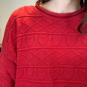 VTG Red Heart Cable Knit Sweater
